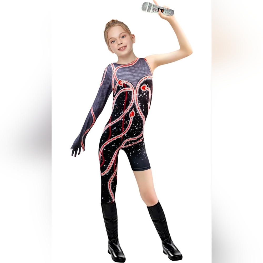Snake Costume Outfit Little Kids Singer Concert‎ Bodysuit Cosplay